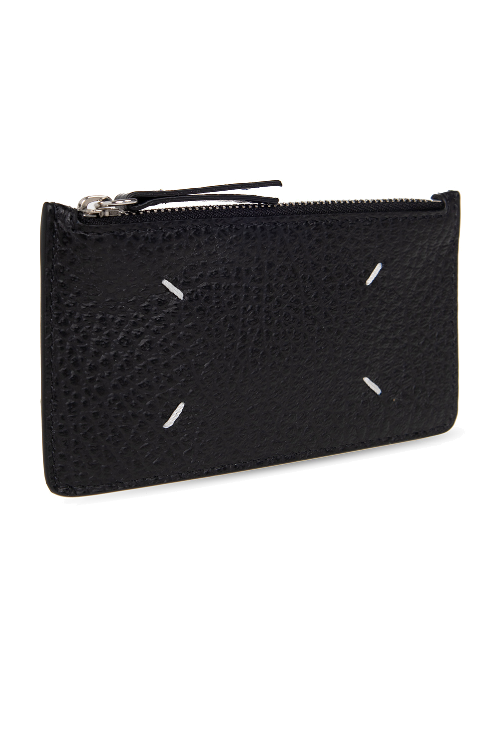 【MM6 Maison Margiela】 Signature Embossed Card Holder Black Maison Margiela Embossed Card Holder — MODA